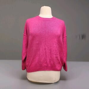 VINCE CAMUTO Sweater Barbie Pink Crewneck Cozy XL Drop Shoulder